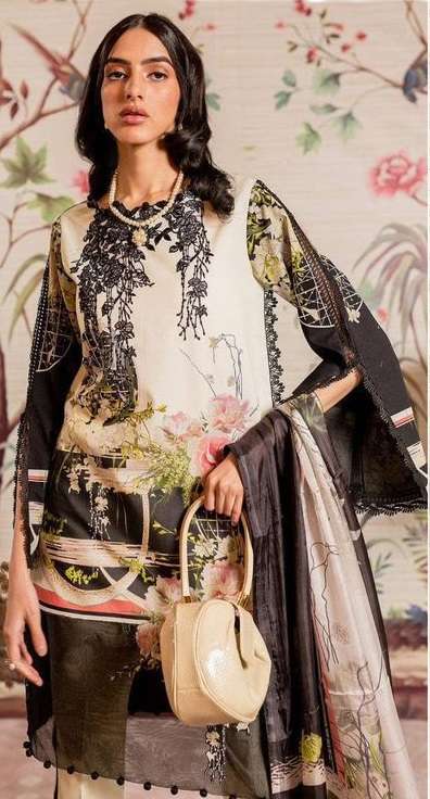 M BASIC D.No -1434 edition white cream By MEHBBOB TEX 